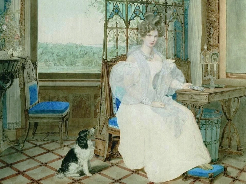 1798-Alexander Brullov - Imperatrice Alexandra Feodorovna-Museo-Riserva Artistica Statale